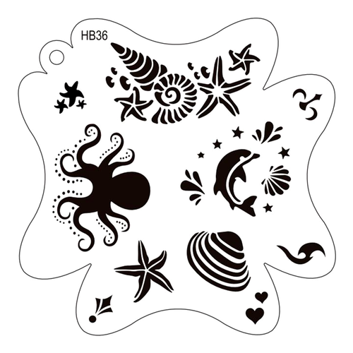 Face Paint Stencils Reusable Body Painting Templates f Kids Halloween Christmas - Picture 34 of 34