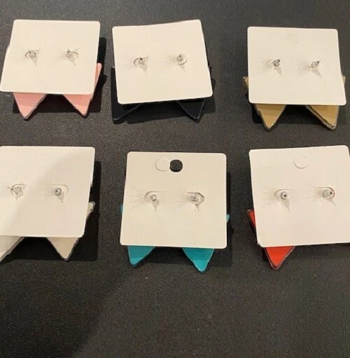 DANGLE ACRYLIC EARRINGS BEAUTIFUL SPRING/SUMMER COLORS "CHOOSE YOUR COLOR" - Image 2 of 2