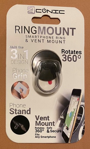 🟢FINGER RING GRID & STAND Vent Holder Multi Use 3-in-1 Design Rotates 360* A3 - Picture 3 of 12