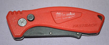 Milwaukee Fastback 48-22-1906 Button Lock Utility Pocket Knife --- Great Cond