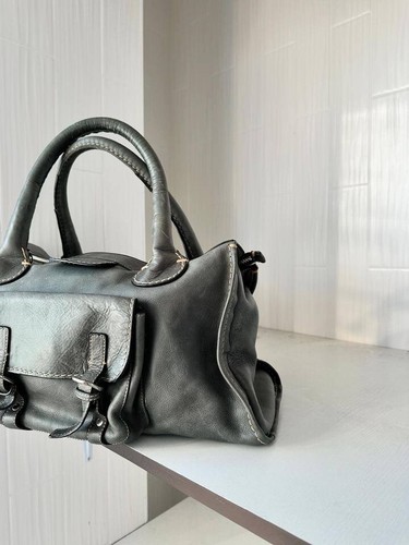 Chloé Edith Day Shoulder Bag Medium Green Leather - Picture 2 of 19