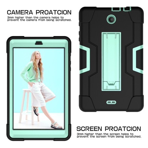 For Alcatel 3T/Joy 2 8 Inch Shockproof Defender Rubber Hard Kickstand Case Cover - Picture 27 of 91