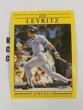 1991 Fleer MLB Baseball New York Yankees #671 Jim Leyritz
