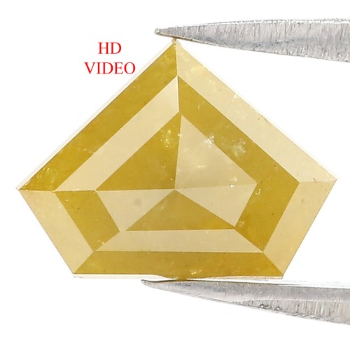 2.52 Ct Natural Loose Shield Shape Diamond 7.70 MM Yellow Color Diamond QL9615 - Picture 1 of 8