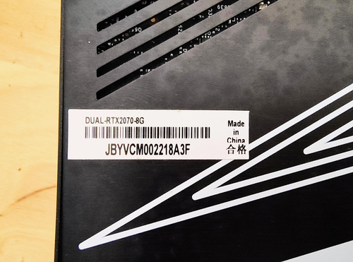 ASUS GeForce Dual-RTX 2070-8G GDDR6 Grafikkarte 8GB ...leicht gebraucht - Bild 3 von 3