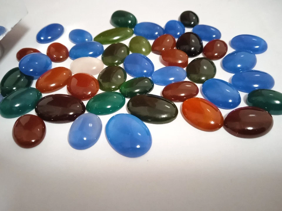 Agata 25pc multicolore cabochon 15-19mm DA MONTARE GIOIELLI ORAFO - Imagen 2 de 4