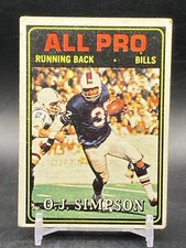 1974 Topps #130 OJ Simpson HOF Buffalo Bills Vintage Football Trading Card