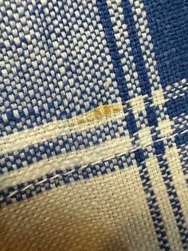 RALPH LAUREN 1 Standard Pillow Sham LINEN TEA TOWEL LOOK Blue/White FARMHOUSE - Picture 5 of 6