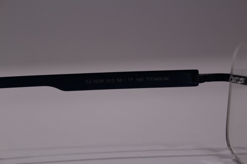 Ermenegildo Zegna Eyeglasses EZ5026 013 Rimless with Metallic Blue Temples 56mm - Picture 6 of 7