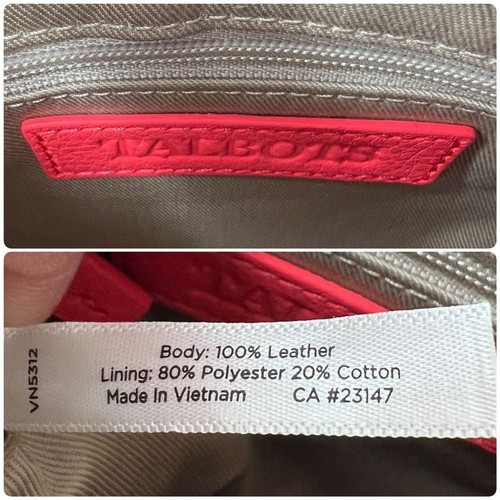 Talbots Coral Red Pebbled Leather Wristlet Clutch Handbag NWT - Picture 7 of 9