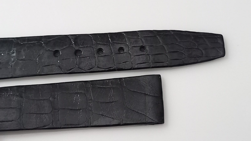 16MM CARTIER TANK OEM BLACK CROCO BAND STRAP - Picture 2 of 3