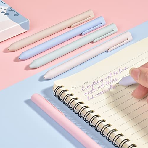 6Pcs Colored Gel Pens Ink Colors, Quick Dry Ink Pen Fine Point 0.5mm Pastel - Bild 4 von 6