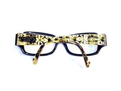 Kate Spade Tortoise Lucite Rectangle Sun Glasses Floral Temples FREDA Kate Spade Tortoise Lucite Rectangle Glasses Floral Temples  main image 3
