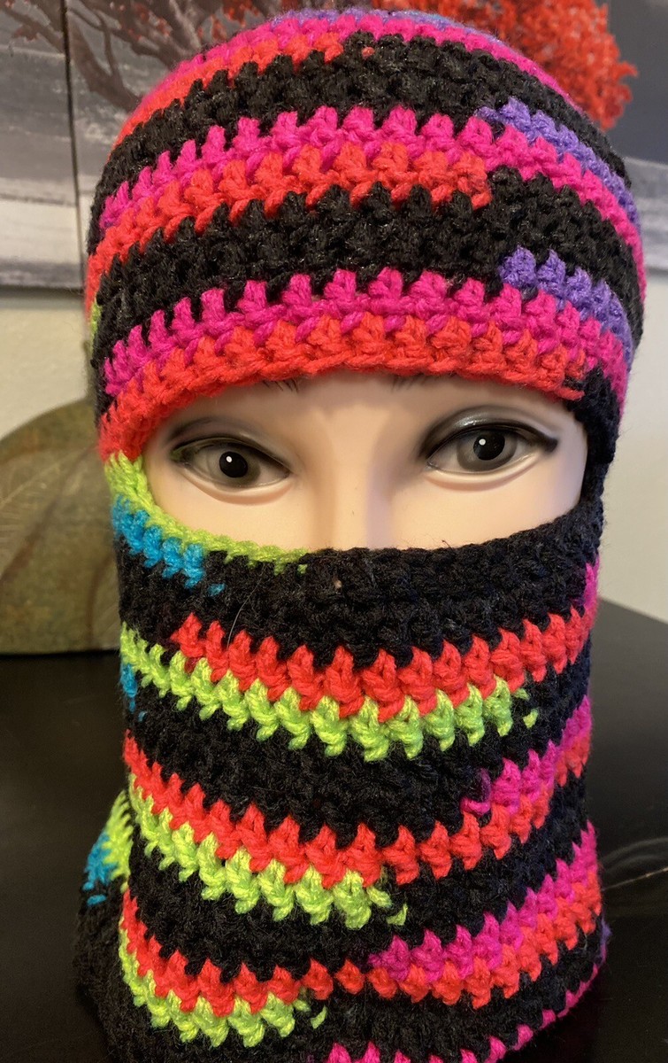 Crocheted Unisex Ski Mask/balaclava! Keep Face Warm! NEON  display picture 1