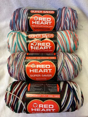 New Red Heart Multi Color 5 or 6 oz Skeins Yarn Your Choice | eBay