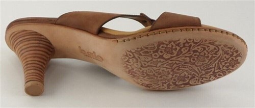 $185 BOLO LAMEGO Brown Nubuck Leather Designer COMFORT Slides Sandals 10 EUR 42  - Picture 3 of 4