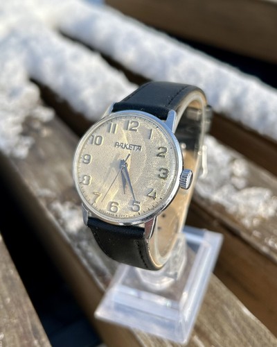 Vintage Soviet Raketa Watch Mechanical Wristwatch Made In USSR 1980s - Picture 3 of 18