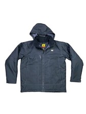 CATERPILLAR WORKWEAR REDEFINED BLACK HOODED WORK HEAVY DUTY JACKET MENS LARGE