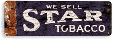 TIN SIGN Star Tobacco Rustic Smoke Shop Cigar Tobacco Metal Decor B646