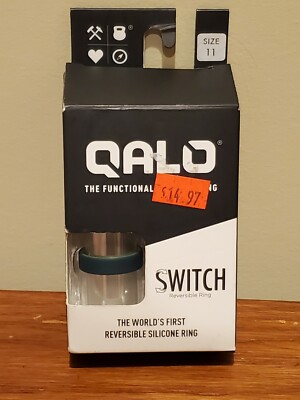 Qalo Switch Reversible Silicone Wedding Ring- Sage Green