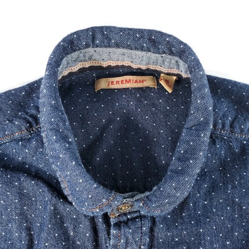Jeremiah Shirt Mens Size Small Denim Long Sleeve Button-up Blue Copper Button - Picture 7 of 14