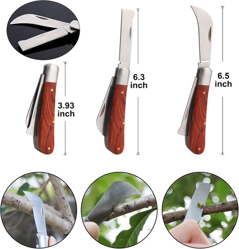 Garden Grafting Tool Kit 2in1 Garden Pruning w/ Blades & Tape Fruit Tree Graft - Picture 4 of 13