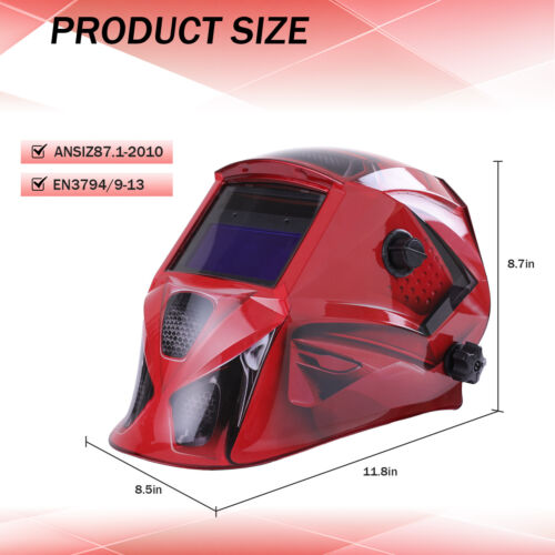 Solar Powered Welding Helmet Pro Auto Darkening Hood Mig Tig Arc Welder Mask US - Picture 129 of 200