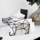Desktop Organizer Keys Letters Bills Magazines Bear Design Black Metal Wire