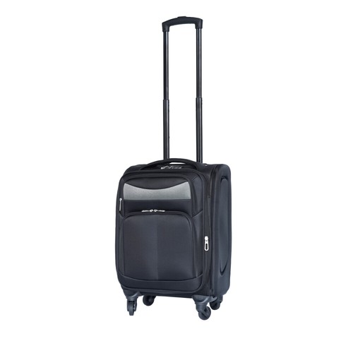 20 Inch Carry On Luggage Softshell Suitcase Lightweight Spinner Travel Trolley - Picture 2 of 11