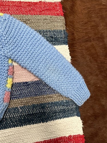 Vtg 80s Taffy Passage Girls Sweater Size 5-6 M Pastel Fair Isle Stripes Easter - Picture 4 of 4