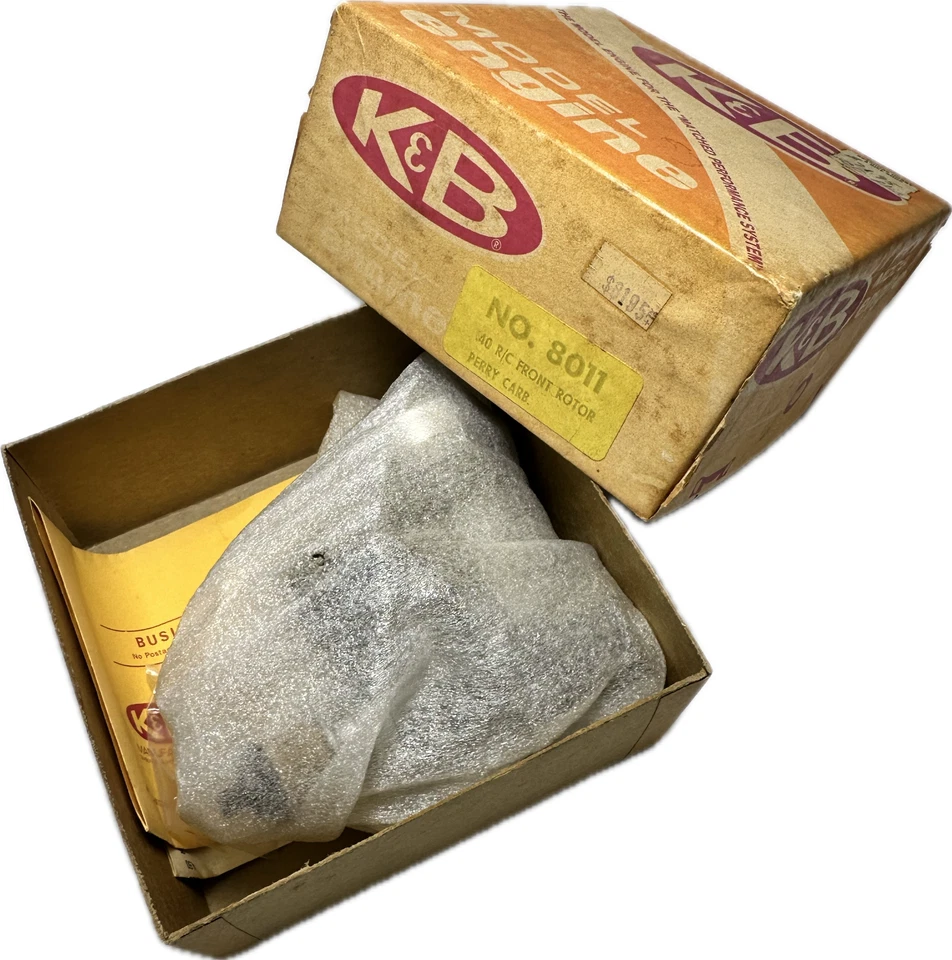 K&B .40 Vintage RC Airplane glow engine Front Rotor w/ Perry Carb NOS # 8011 - Image 3 of 4