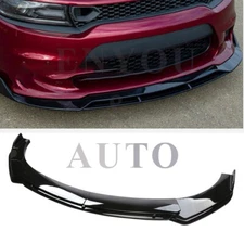 For Dodge Charger Front Bumper Lip Spoiler Lower Splitter Glossy Black Body Kit