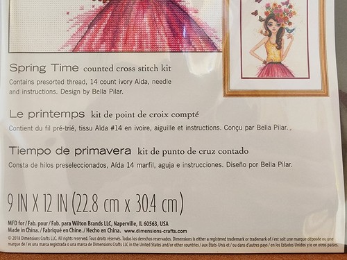Lote de 2: Kits de punto de cruz Dimensions Dog Sampler 10x14"" y Spring Time 9x12 - Imagen 9 de 10