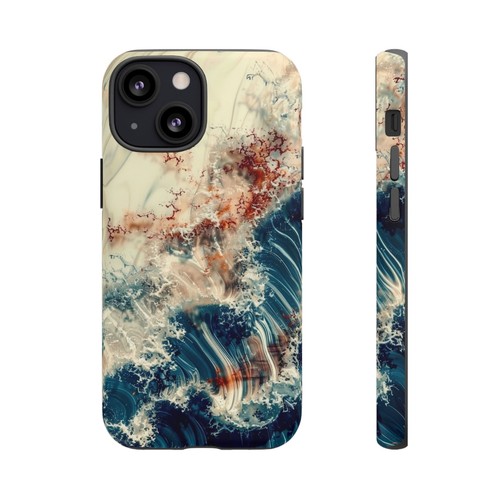 Blue White Rushing Ink Resin Waves - Phone Case for iPhone, Galaxy, Pixel - 第 96/281 張圖片