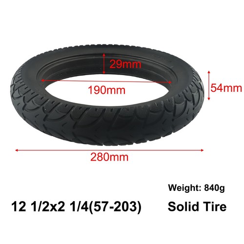 12 Inch Solid Tyre 12 1/2x2 1/4(57-203) For E-Bike Scooter 12.5x2.50 Tire - Picture 15 of 42