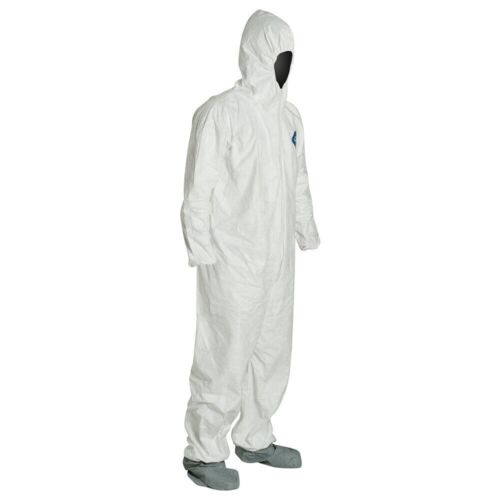 Dupont TY122S 400 Tyvek Disposable Coverall Bunny Suit W/Hood PACK OF 25 Size L - Picture 7 of 10