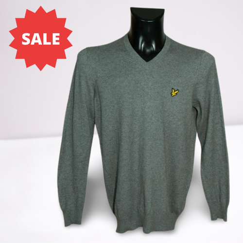 MENS LYLE AND SCOTT JUMPER V NECK WOOL 