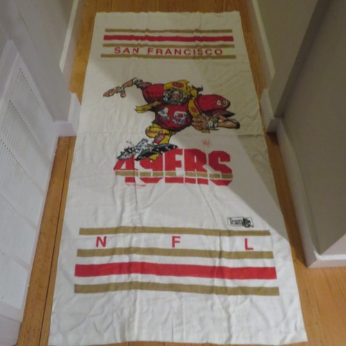 NEW Vintage San Francisco 49ers 1988 Jack Davis NFL Football Bath Towel 60"x 30" - Picture 2 of 17