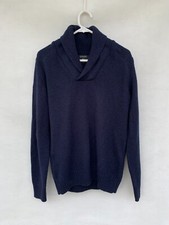     Mens David Jones Merino Wool Long Sleeve Collared Jumper Knit Sweater Size M