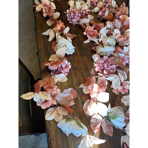 Ashland Hydrangea Peony Garland Floral Decor Artificial Flowers 6 ft strips - Picture 5 of 10