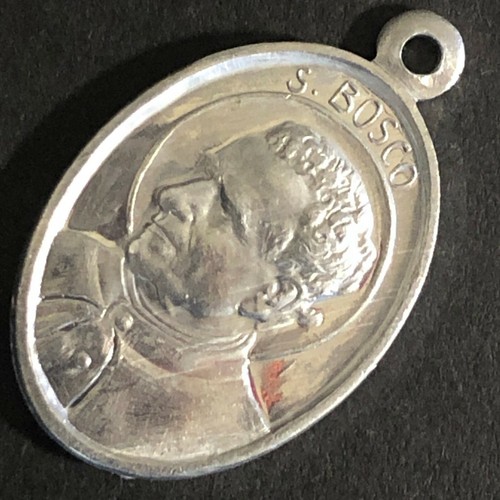 Vintage 26mm c1960's-70's Aluminium Saint Bosco / Auxilium Christianorum Pendant - Bild 1 von 3