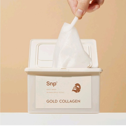 SNP Gold Collagen Daily Mask 30 Sheets/Wrinkle/Anti-Aging/Moisture/Pulling Out - Picture 3 of 14