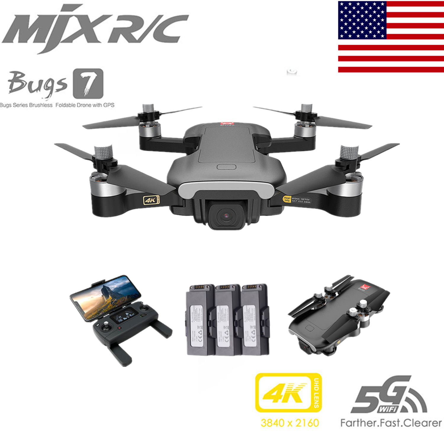 mjx bugs 5w 5g wifi fpv rc drone quadcopter