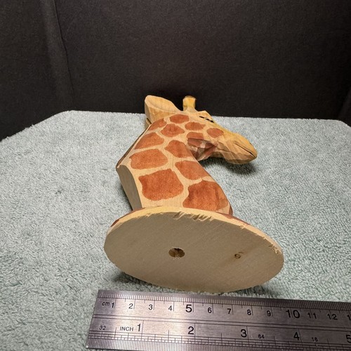 Unique Hand-Carved Wooden 7” Giraffe - Picture 6 of 6