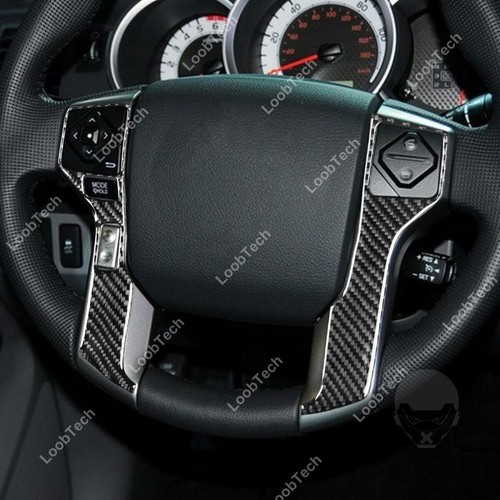 For Toyota Tundra Steering Wheel Button Cover Decoration Sticker Carbon Fiber - Imagen 2 de 10