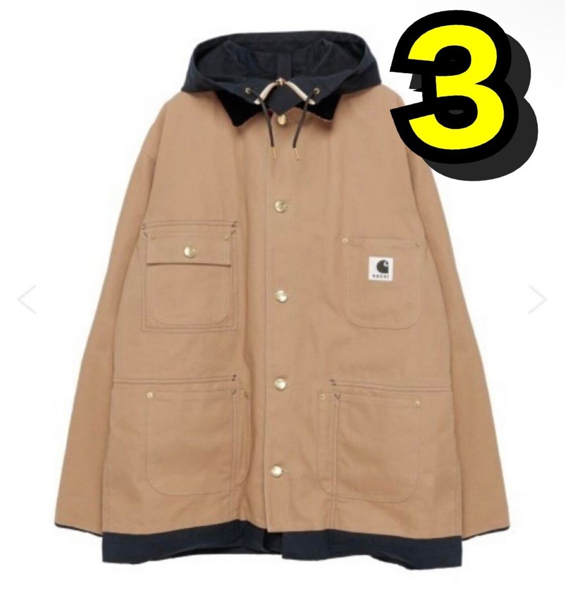 sacai×Carhartt WIP Duck x NylonTwil Coat - ジャケット・アウター sacai×Carhartt WIP Duck x NylonTwil Coat - ジャケット・アウター