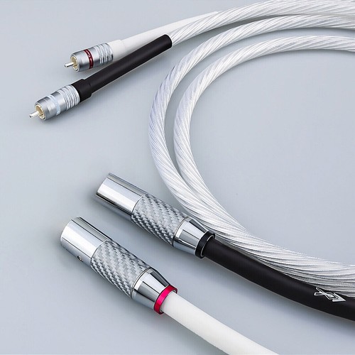 Paar Audio Balanced Signal Drähte Versilbert OCC RCA auf XLR Verbindungskabel - Bild 11 von 13