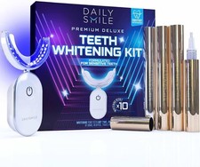 Premium 10-Min Teeth Whitening Kit for Sensitive Teeth, Helps Remove Stains LED