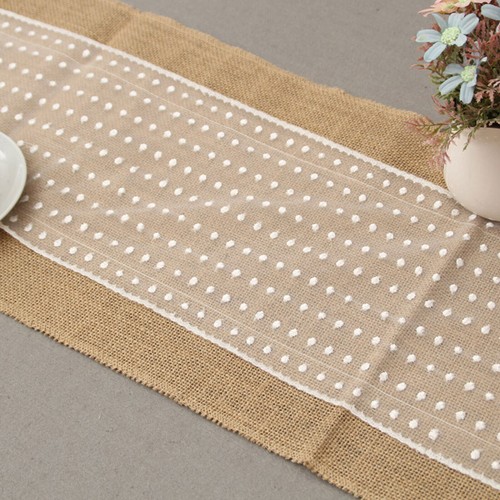 Jute Spitze Tischläufer Tischband Mitteldecke Hochzeit Party Deko Sackleinen - Bild 43 von 56