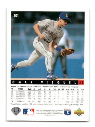 1993 Upper Deck Baseball Card #276 - #475 - - - Pick A Card - - - Complete A Set - Picture 53 of 335